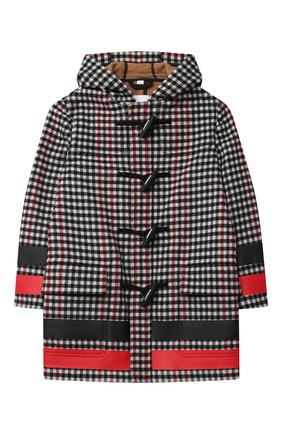 Детское шерстяной дафлкот BURBERRY черно-белого цвета по цене 61850 руб., арт. 8033087 | Фото 1 Детское шерстяной дафлкот BURBERRY черно-белого цвета, арт. 8033087 | Фото 1
