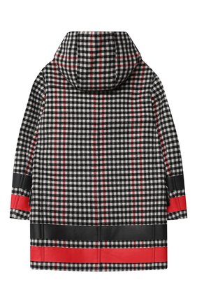 Детское шерстяной дафлкот BURBERRY черно-белого цвета по цене 61850 руб., арт. 8033087 | Фото 2 Детское шерстяной дафлкот BURBERRY черно-белого цвета, арт. 8033087 | Фото 2
