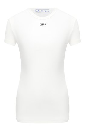Женская хлопковая футболка OFF-WHITE белого цвета по цене 23050 руб., арт. 0WAA065E20JER0010110 | Фото 1 Женская хлопковая футболка OFF-WHITE белого цвета, арт. 0WAA065E20JER0010110 | Фото 1