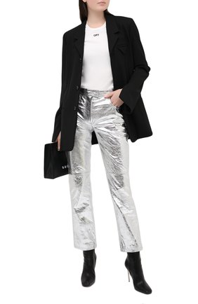 Женская хлопковая футболка OFF-WHITE белого цвета по цене 23050 руб., арт. 0WAA065E20JER0010110 | Фото 2 Женская хлопковая футболка OFF-WHITE белого цвета, арт. 0WAA065E20JER0010110 | Фото 2
