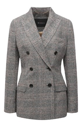 Женский жакет из шелка и шерсти KITON серого цвета по цене 318500 руб., арт. D46523S06305 | Фото 1 Женский жакет из шелка и шерсти KITON серого цвета, арт. D46523S06305 | Фото 1