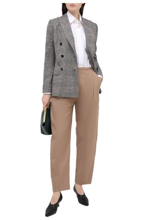Женский жакет из шелка и шерсти KITON серого цвета по цене 318500 руб., арт. D46523S06305 | Фото 2 Женский жакет из шелка и шерсти KITON серого цвета, арт. D46523S06305 | Фото 2