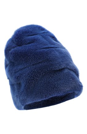 Женская шапка из меха норки шарпей FURLAND синего цвета по цене 52800 руб., арт. 0204100110207600000 | Фото 1 Женская шапка из меха норки шарпей FURLAND синего цвета, арт. 0204100110207600000 | Фото 1
