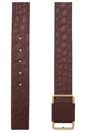 Женский кожаный ремень LORO PIANA бордового цвета по цене 244500 руб., арт. FAL3528/CFUS | Фото 2 Женский кожаный ремень LORO PIANA бордового цвета, арт. FAL3528/CFUS | Фото 2 (Материал: Экзотическая кожа)