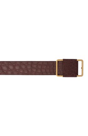 Женский ремень из кожи каймана frame LORO PIANA бордового цвета по цене 335500 руб., арт. FAL3528/CFUS | Фото 3 Женский ремень из кожи каймана frame LORO PIANA бордового цвета, арт. FAL3528/CFUS | Фото 3 (Региональные ограничения белый список (Axapta Mercury): RU; Материал: Экзотическая кожа)