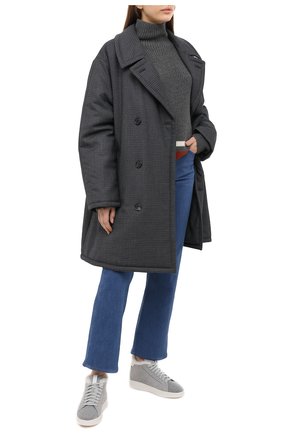 Женские кожаные кеды SANTONI темно-серого цвета по цене 44100 руб., арт. WBWI60726BIAPLLNG45 | Фото 2 Женские кожаные кеды SANTONI темно-серого цвета, арт. WBWI60726BIAPLLNG45 | Фото 2
