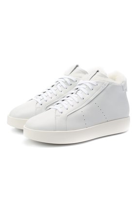 Женские кожаные кеды SANTONI белого цвета по цене 44100 руб., арт. WBWI60762BIAPSSLI55 | Фото 1 Женские кожаные кеды SANTONI белого цвета, арт. WBWI60762BIAPSSLI55 | Фото 1