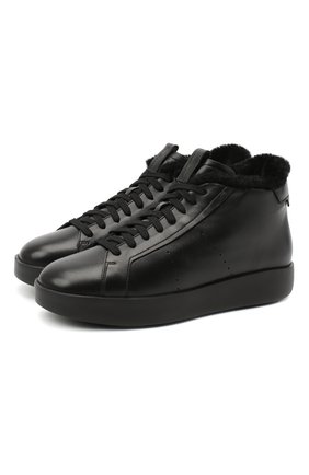 Женские кожаные кеды SANTONI черного цвета по цене 44100 руб., арт. WBWI60762NE0PSSLN01 | Фото 1 Женские кожаные кеды SANTONI черного цвета, арт. WBWI60762NE0PSSLN01 | Фото 1