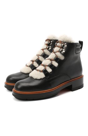 Женские кожаные ботинки SANTONI черного цвета по цене 74400 руб., арт. WTWW58814SQ0ANYBN01 | Фото 1 Женские кожаные ботинки SANTONI черного цвета, арт. WTWW58814SQ0ANYBN01 | Фото 1