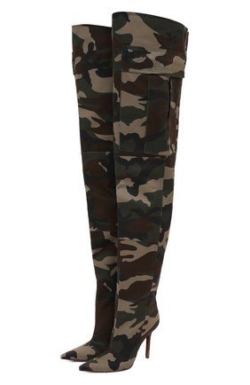 Женские текстильные ботильоны VETEMENTS зеленого цвета по цене 142500 руб., арт. WAH21B0224 2511 | Фото 1 Женские текстильные ботильоны VETEMENTS зеленого цвета, арт. WAH21B0224 2511 | Фото 1