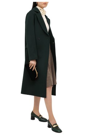 Женская кожаные туфли sylvie chain GUCCI зеленого цвета по цене 65500 руб., арт. 626594/1D0F0 | Фото 2 Женская кожаные туфли sylvie chain GUCCI зеленого цвета, арт. 626594/1D0F0 | Фото 2