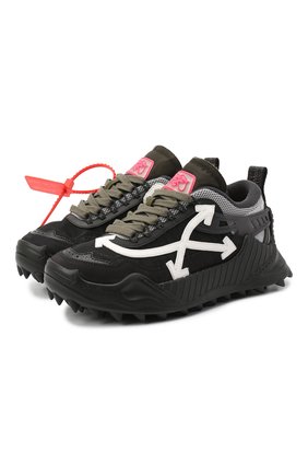 Женские комбинированные кроссовки odsy-1000 OFF-WHITE черно-белого цвета по цене 54300 руб., арт. 0WIA180E20FAB0011001 | Фото 1 Женские комбинированные кроссовки odsy-1000 OFF-WHITE черно-белого цвета, арт. 0WIA180E20FAB0011001 | Фото 1