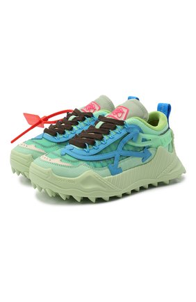 Женские комбинированные кроссовки odsy-1000 OFF-WHITE светло-зеленого цвета по цене 54300 руб., арт. 0WIA180E20FAB0015045 | Фото 1 Женские комбинированные кроссовки odsy-1000 OFF-WHITE светло-зеленого цвета, арт. 0WIA180E20FAB0015045 | Фото 1