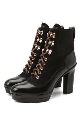 Женские кожаные ботильоны SANTONI черного цвета по цене 68750 руб., арт. WTBL58982SM0NUNKN01 | Фото 1 Женские кожаные ботильоны SANTONI черного цвета, арт. WTBL58982SM0NUNKN01 | Фото 1