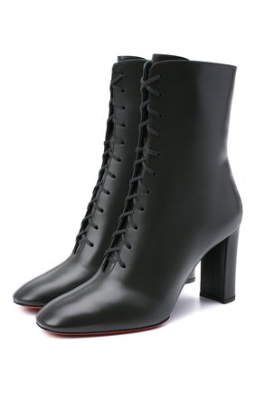 Женские кожаные ботильоны SANTONI темно-зеленого цвета по цене 72850 руб., арт. WTLE58964HA2NILKV80 | Фото 1 Женские кожаные ботильоны SANTONI темно-зеленого цвета, арт. WTLE58964HA2NILKV80 | Фото 1