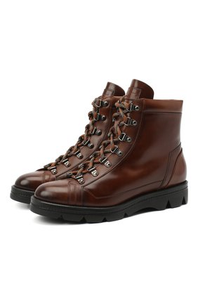 Женские кожаные ботинки SANTONI коричневого цвета по цене 54500 руб., арт. WTUD58933SM0NLESC45 | Фото 1 Женские кожаные ботинки SANTONI коричневого цвета, арт. WTUD58933SM0NLESC45 | Фото 1