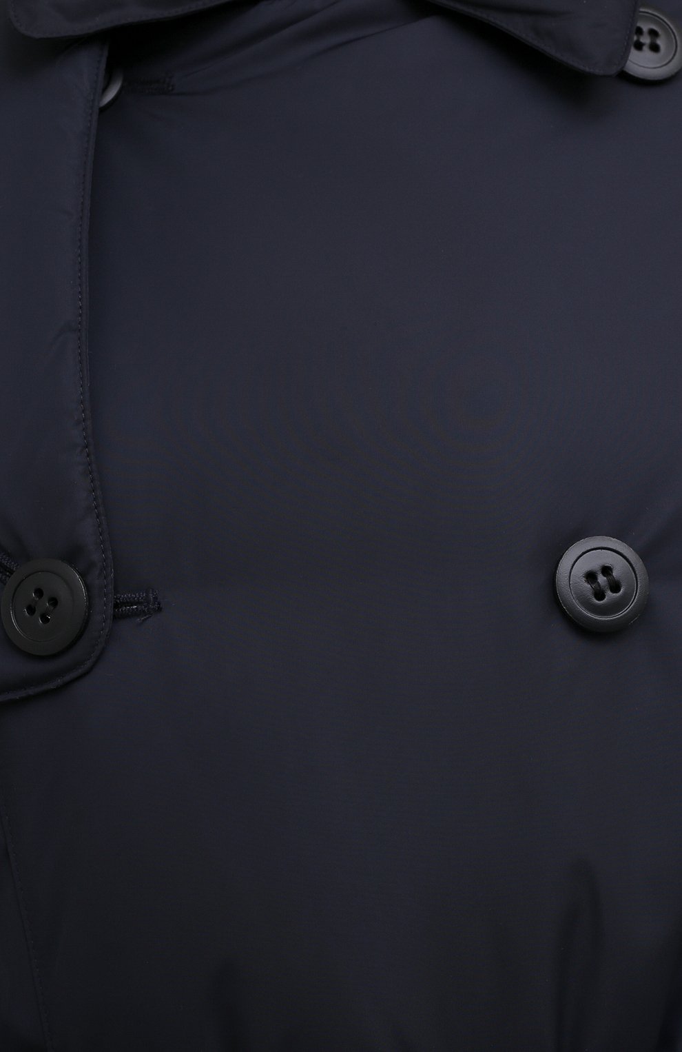 Женское пуховое пальто TANAKA темно-синего цвета, арт. ST-49D | Фото 5 (Рукава: Длинные; Материал внешний: Синтетический материал; Стили: Спорт-шик; Материал подклада: Синтетический материал; Длина (верхняя одежда): Длинные; 1-2-бортные: Двубортные; Материал утеплителя: Пух и перо)
