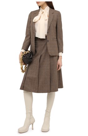 Женская шерстяная юбка GUCCI коричневого цвета по цене 97200 руб., арт. 633219/ZAFAW | Фото 2 Женская шерстяная юбка GUCCI коричневого цвета, арт. 633219/ZAFAW | Фото 2