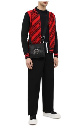 Мужская кожаная сумка PHILIPP PLEIN черного цвета по цене 117450 руб., арт. A20A MBA0997 PLE075N | Фото 2 Мужская кожаная сумка PHILIPP PLEIN черного цвета, арт. A20A MBA0997 PLE075N | Фото 2
