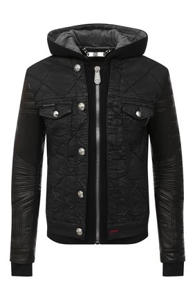 Мужская комбинированная куртка PHILIPP PLEIN черного цвета по цене 195750 руб., арт. A20C MDB0293 PDE004N | Фото 1 Мужская комбинированная куртка PHILIPP PLEIN черного цвета, арт. A20C MDB0293 PDE004N | Фото 1