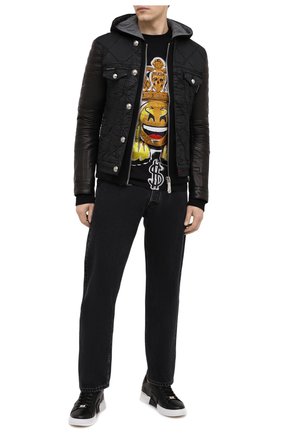Мужская комбинированная куртка PHILIPP PLEIN черного цвета по цене 195750 руб., арт. A20C MDB0293 PDE004N | Фото 2 Мужская комбинированная куртка PHILIPP PLEIN черного цвета, арт. A20C MDB0293 PDE004N | Фото 2