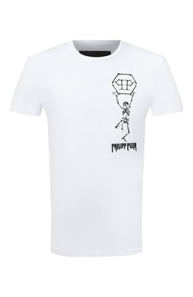 Мужская хлопковая футболка PHILIPP PLEIN белого цвета по цене 36540 руб., арт. A20C MTK4653 PJY002N | Фото 1 Мужская хлопковая футболка PHILIPP PLEIN белого цвета, арт. A20C MTK4653 PJY002N | Фото 1