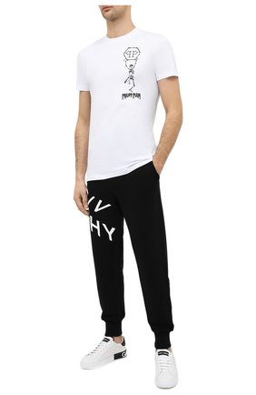 Мужская хлопковая футболка PHILIPP PLEIN белого цвета по цене 36540 руб., арт. A20C MTK4653 PJY002N | Фото 2 Мужская хлопковая футболка PHILIPP PLEIN белого цвета, арт. A20C MTK4653 PJY002N | Фото 2