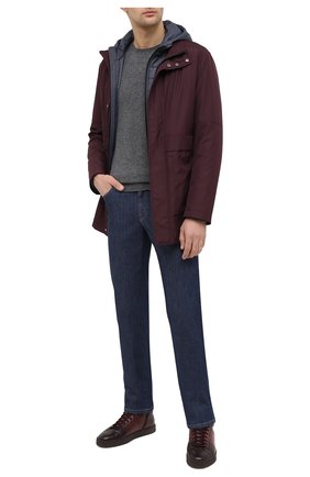 Мужские кожаные кеды SANTONI бордового цвета по цене 49950 руб., арт. MBGL20870CHIPGSXB66 | Фото 2 Мужские кожаные кеды SANTONI бордового цвета, арт. MBGL20870CHIPGSXB66 | Фото 2
