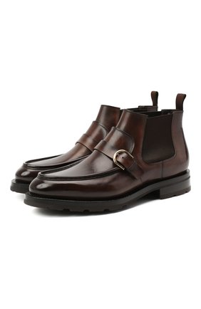Мужские кожаные челси SANTONI коричневого цвета по цене 99250 руб., арт. MCC017264ML8HVVDT50 | Фото 1 Мужские кожаные челси SANTONI коричневого цвета, арт. MCC017264ML8HVVDT50 | Фото 1