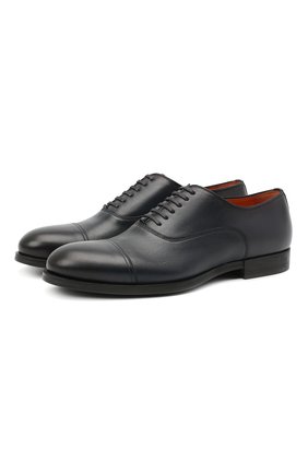 Мужские кожаные оксфорды SANTONI темно-синего цвета по цене 42800 руб., арт. MGNP17286SM0ICLBU42 | Фото 1 Мужские кожаные оксфорды SANTONI темно-синего цвета, арт. MGNP17286SM0ICLBU42 | Фото 1