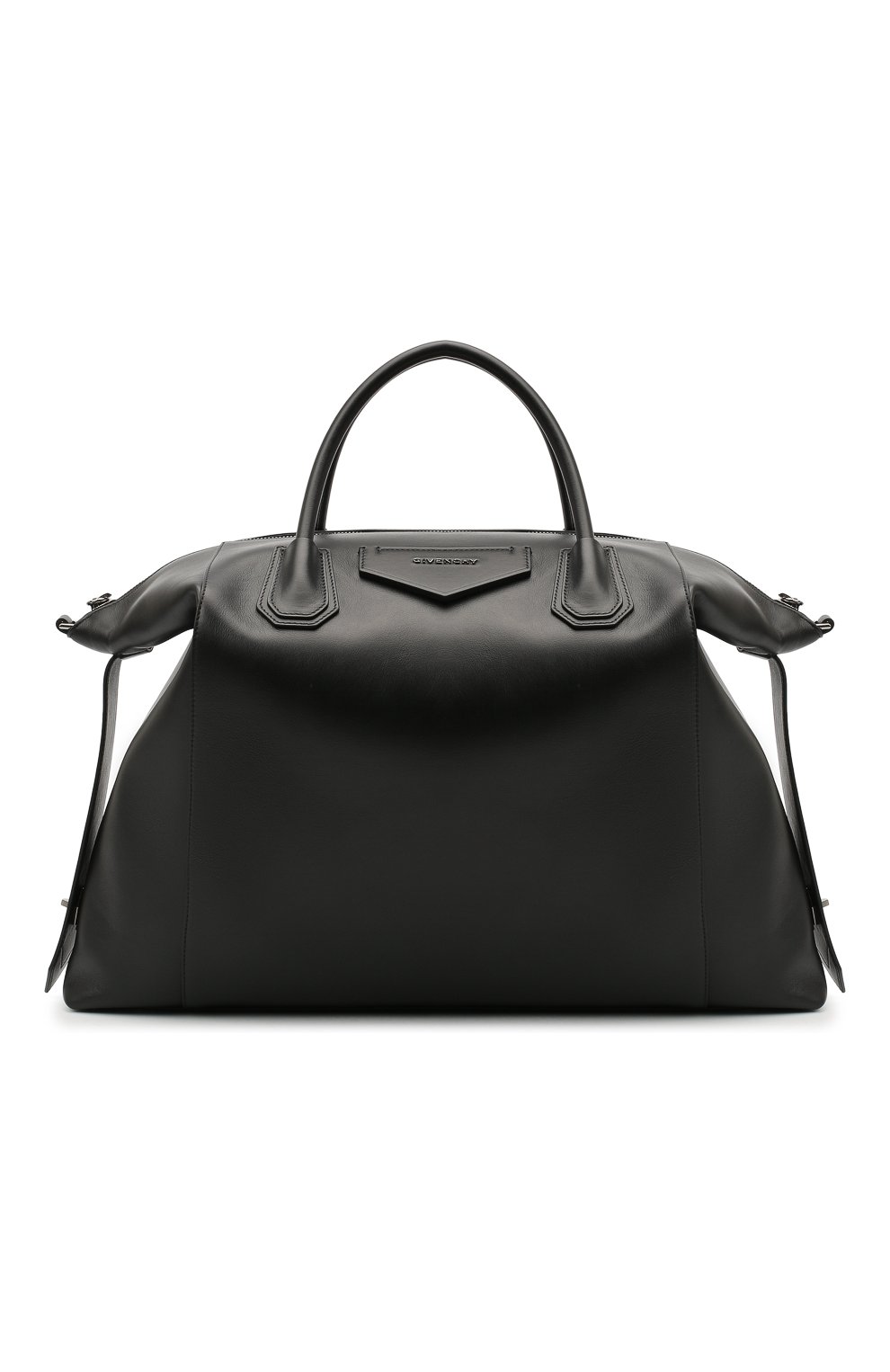 Мужская кожаная дорожная сумка GIVENCHY черного цвета, арт. BK507NK0ZZ | Фото 1 (Материал: Натуральная кожа; Ошибки технического описания: Нет глубины; Размер: large)