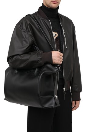 Мужская кожаная дорожная сумка GIVENCHY черного цвета по цене 0 руб., арт. BK507NK0ZZ | Фото 6 Мужская кожаная дорожная сумка GIVENCHY черного цвета, арт. BK507NK0ZZ | Фото 6 (Материал: Натуральная кожа; Ошибки технического описания: Нет глубины; Размер: large)