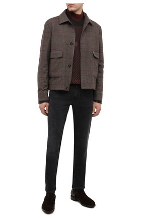 Мужские замшевые челси SANTONI темно-коричневого цвета по цене 89200 руб., арт. MCKE15909UL1IEMAT50 | Фото 2 Мужские замшевые челси SANTONI темно-коричневого цвета, арт. MCKE15909UL1IEMAT50 | Фото 2