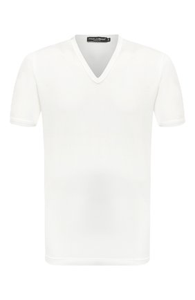 Мужская хлопковая футболка DOLCE & GABBANA белого цвета по цене 23650 руб., арт. 0101/G8HA0T/FU7EQ | Фото 1 Мужская хлопковая футболка DOLCE & GABBANA белого цвета, арт. 0101/G8HA0T/FU7EQ | Фото 1