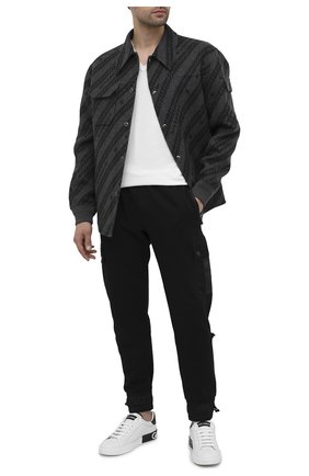 Мужская хлопковая футболка DOLCE & GABBANA белого цвета по цене 23650 руб., арт. 0101/G8HA0T/FU7EQ | Фото 2 Мужская хлопковая футболка DOLCE & GABBANA белого цвета, арт. 0101/G8HA0T/FU7EQ | Фото 2