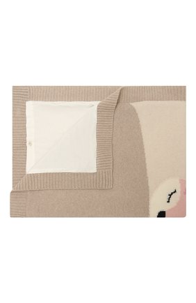 Детского шерстяное одеяло BABY T бежевого цвета, арт. 20AI172C0IMB | Фото 1 (Материал: Шерсть, Текстиль)