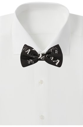 Детский хлопковый галстук-бабочка DOLCE & GABBANA черно-белого цвета, арт. LB6A77/HS5II | Фото 2 (Материал: Текстиль, Хлопок; Кросс-КТ: Школьные аксессуары; Региональные ограничения белый список (Axapta Mercury): RU)