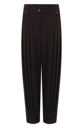 Женские шелковые брюки GIORGIO ARMANI темно-коричневого цвета по цене 234500 руб., арт. 0SHPR00J/T01S8 | Фото 1 Женские шелковые брюки GIORGIO ARMANI темно-коричневого цвета, арт. 0SHPR00J/T01S8 | Фото 1