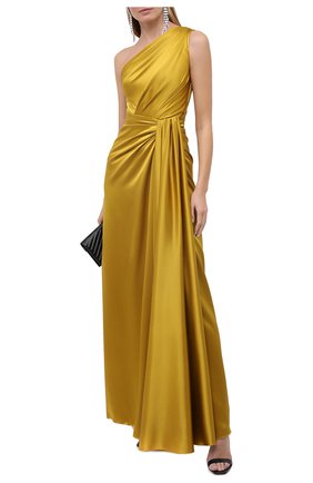 Женское шелковое платье DOLCE & GABBANA желтого цвета по цене 394500 руб., арт. F6K20T/FU1NG | Фото 2 Женское шелковое платье DOLCE & GABBANA желтого цвета, арт. F6K20T/FU1NG | Фото 2