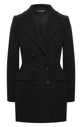 Женский двубортный жакет DOLCE & GABBANA черного цвета по цене 196500 руб., арт. F26BDT/FURF0 | Фото 1 Женский двубортный жакет DOLCE & GABBANA черного цвета, арт. F26BDT/FURF0 | Фото 1