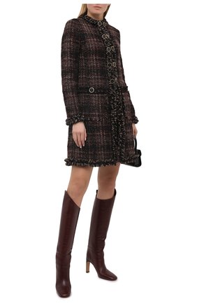 Женское пальто DOLCE & GABBANA коричневого цвета по цене 277500 руб., арт. F0AF6T/FQMHH | Фото 2 Женское пальто DOLCE & GABBANA коричневого цвета, арт. F0AF6T/FQMHH | Фото 2