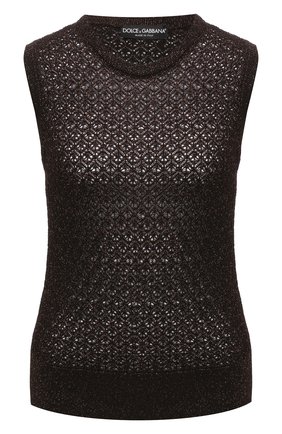 Женский топ из шерсти и вискозы DOLCE & GABBANA бронзового цвета по цене 67850 руб., арт. FX978T/JAM7C | Фото 1 Женский топ из шерсти и вискозы DOLCE & GABBANA бронзового цвета, арт. FX978T/JAM7C | Фото 1