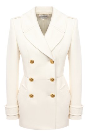 Женское шерстяное пальто ALEXANDER MCQUEEN белого цвета по цене 291500 руб., арт. 627535/QKAAC | Фото 1 Женское шерстяное пальто ALEXANDER MCQUEEN белого цвета, арт. 627535/QKAAC | Фото 1