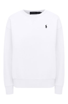 Женская хлопковый свитшот POLO RALPH LAUREN белого цвета по цене 13550 руб., арт. 211794395 | Фото 1 Женская хлопковый свитшот POLO RALPH LAUREN белого цвета, арт. 211794395 | Фото 1
