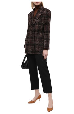 Женский двубортный жакет DOLCE & GABBANA коричневого цвета по цене 217000 руб., арт. F29HPT/FQMHH | Фото 2 Женский двубортный жакет DOLCE & GABBANA коричневого цвета, арт. F29HPT/FQMHH | Фото 2