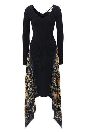 Женское шерстяное платье LANVIN темно-синего цвета по цене 161500 руб., арт. RW-DR332M-MI16-H20 | Фото 1 Женское шерстяное платье LANVIN темно-синего цвета, арт. RW-DR332M-MI16-H20 | Фото 1