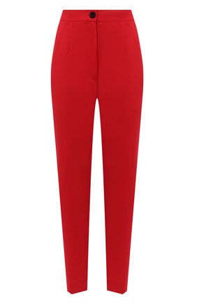 Женские шерстяные брюки DOLCE & GABBANA красного цвета по цене 65050 руб., арт. JD05AT/FUBEI | Фото 1 Женские шерстяные брюки DOLCE & GABBANA красного цвета, арт. JD05AT/FUBEI | Фото 1