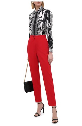 Женские шерстяные брюки DOLCE & GABBANA красного цвета по цене 65050 руб., арт. JD05AT/FUBEI | Фото 2 Женские шерстяные брюки DOLCE & GABBANA красного цвета, арт. JD05AT/FUBEI | Фото 2