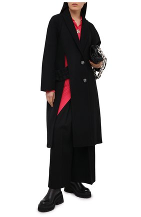 Женское шерстяное пальто OFF-WHITE черного цвета по цене 169500 руб., арт. 0WEA235F20FAB0011000 | Фото 2 Женское шерстяное пальто OFF-WHITE черного цвета, арт. 0WEA235F20FAB0011000 | Фото 2