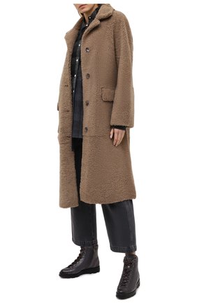 Женские кожаные ботинки SANTONI серого цвета по цене 54500 руб., арт. WTUD58933SM0NLESG23 | Фото 2 Женские кожаные ботинки SANTONI серого цвета, арт. WTUD58933SM0NLESG23 | Фото 2